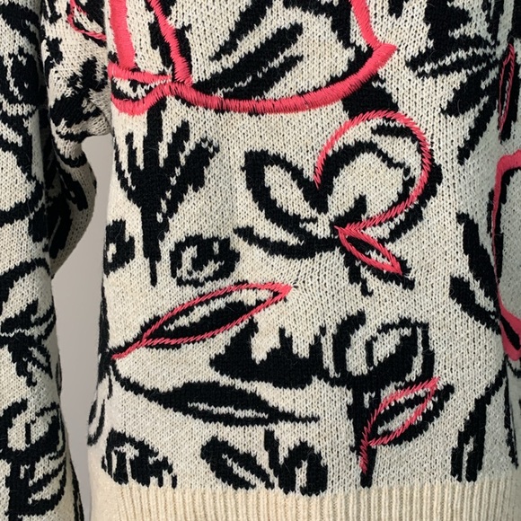 By Anthropologie Floral Pop Embroidered Sweater Size: XS - Picture 3 of 10